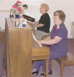 Mom at the piano